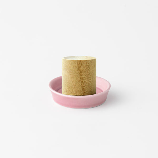 KUSU HANDMADE Ceramic Plate for Diffused Wood - Pink