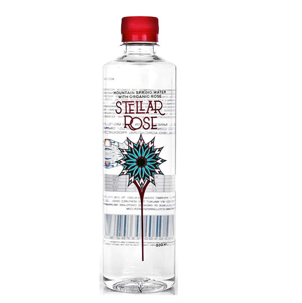 Stellar Rose Mountain Spring Water with Organic Rose 500ml (Full Case/18 bottles) Free Gift of 1 pack of alkaline water (750ml x 6 bottles)